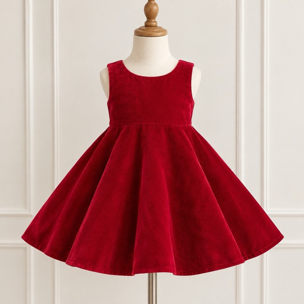 Sweet Heart Rose Girls 3T Red Velvet Holiday Dress Christmas Party Sleeveless